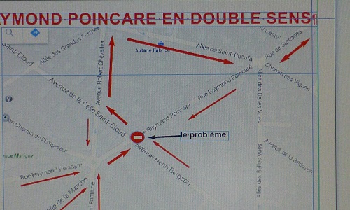Remise en double sens de la rue Raymond Poincaré