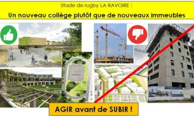 Stade de rugby LA RAVOIRE: un nouveau collège plutôt que de nouveaux immeubles !