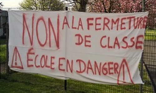 NON À LA FERMETURE DE CLASSE - ÉCOLE MATERNELLE LES TAMARIS