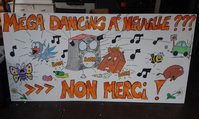 Non à la discothèque sur la N5 à Neuville !