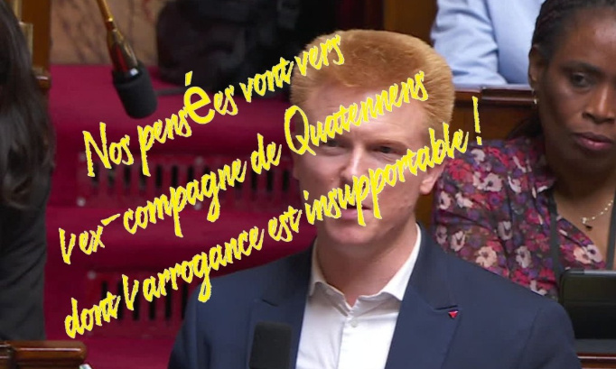 Adrien Quatennens ne peut incarner la lutte contre les violences sexistes et conjugales !
