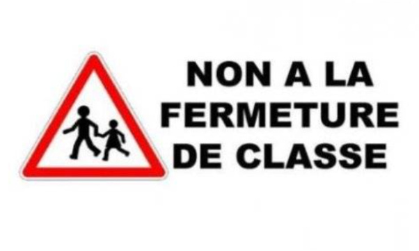 Non à la fermeture de classe à l'Ecole de Marcé