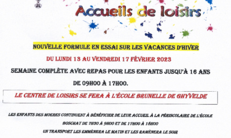 Non à la modification de l'organisation de l'accueil de loisirs !