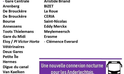 Mise en place d'une ligne Noctis supplémentaire pour Anderlecht