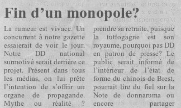 Pour ou contre le DD News?