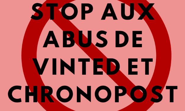 Stop aux abus de Chronopost et Vinted: livraison chaotique: Défendez vos achats en ligne.