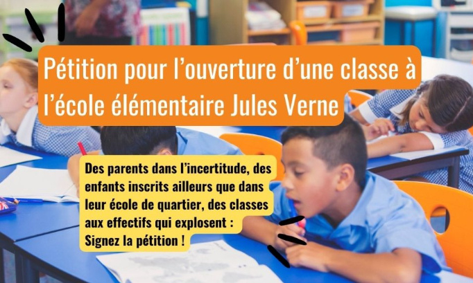 Ouvrons enfin une classe &agrave; l&rsquo;&eacute;cole &eacute;l&eacute;mentaire Jules Verne !