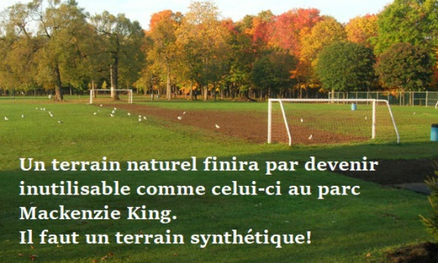 100 000 personnes, 1 terrain de soccer synthétique dans Côte-des-Neiges. Il en faut un autre!