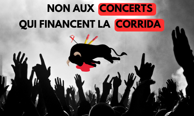 Non aux concerts qui financent la corrida !