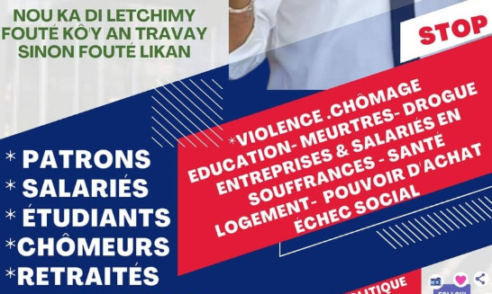Mouvement citoyen contre la décadence du pays Martinique.