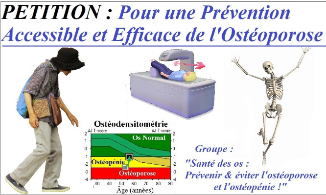 Pétition :  Pour une Prévention Accessible et Efficace de l'Ostéoporose