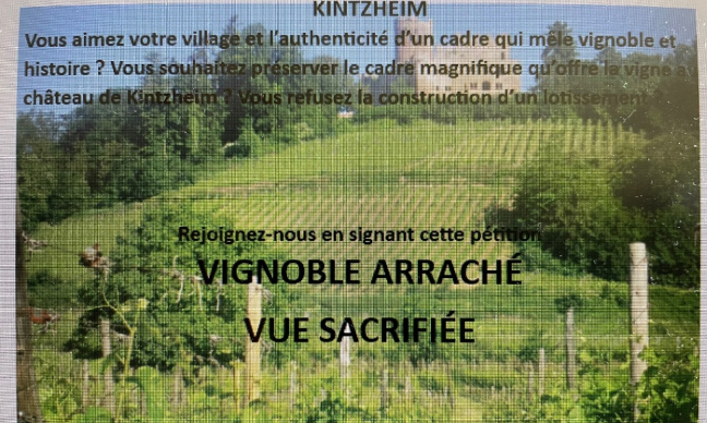 Sauvons le vignoble de Kintzheim et préservons le cadre du village !