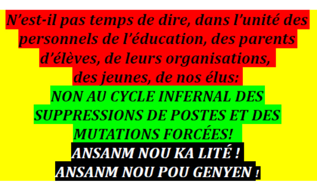 Contre la mutation forcée de deux enseignantes malgré des contre indications médicales