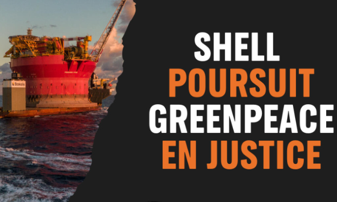 Boycotter les stations Shell et Total Energies qui ont osé attaquer Greenpeace en Justice dans le but de faire disparaître cette ONG.