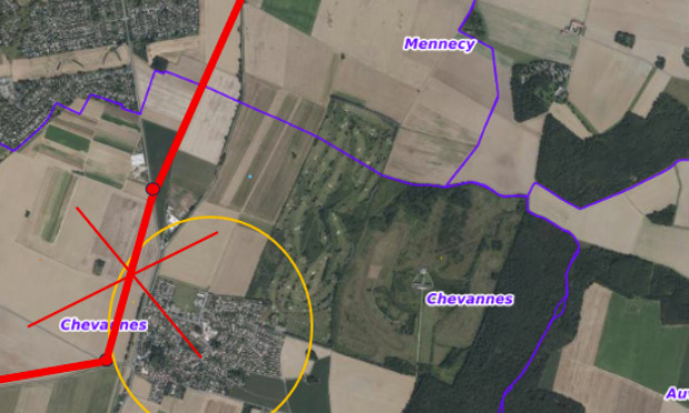 Non au passage de la voie rapide près des habitations de Chevannes et de Mennecy