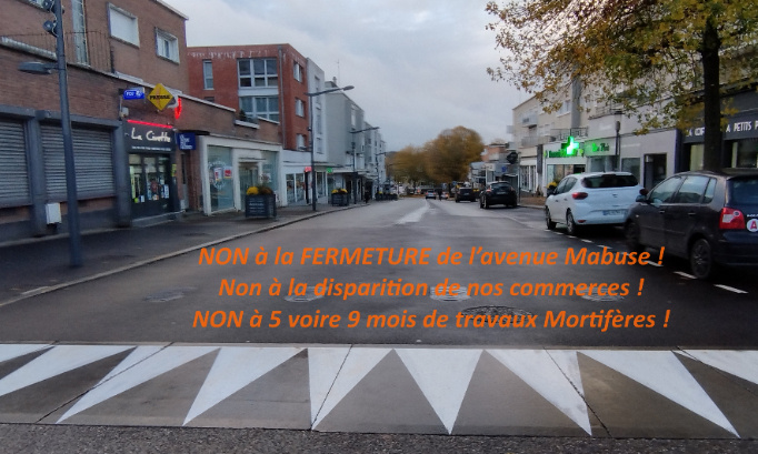 Non à la fermeture de l’avenue Mabuse ! Non à la disparition de nos commerces !