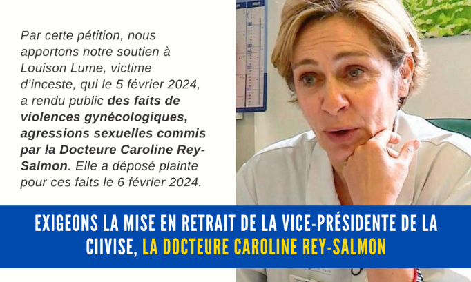 Victoire : Exigeons la mise en retrait de la vice-présidente de la CIIVISE, la docteure Caroline Rey-Salmon