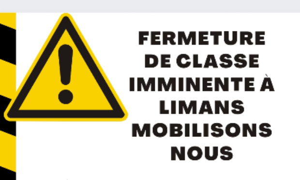 Non à la fermeture d'une classe à Limans