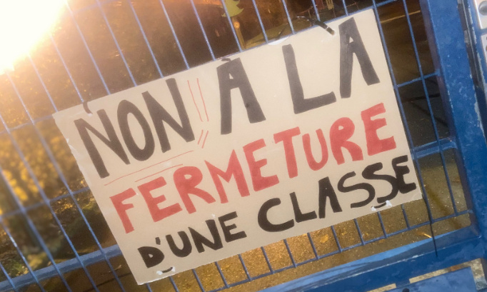 Non à la fermeture d'une classe à l'école Jules Mousseron d'Haulchin