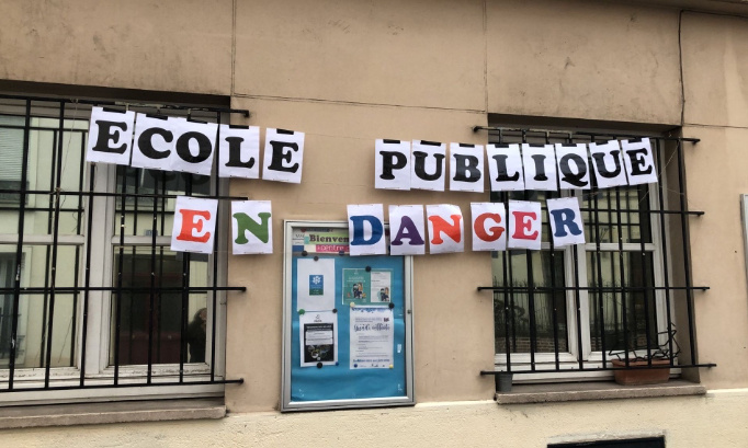 Non à la fermeture de classes élémentaires à l'école Hippolyte Maindron Paris 14eme