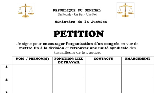 Pour le retour à une unité syndicale pour une meilleure prise en compte de nos revendications et préoccupations !