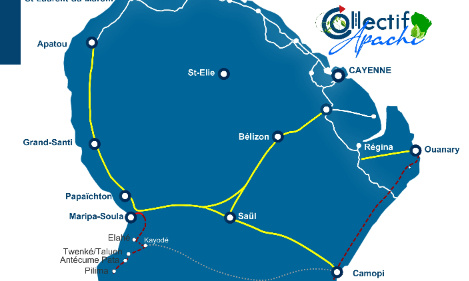 Nous réclamons le désenclavement terrestre total de la Guyane (973) car le territoire meurt d'enclavement !