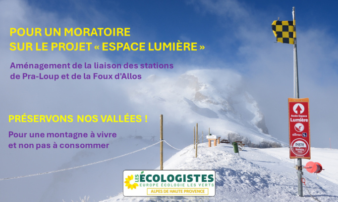 Pour un moratoire sur le projet 