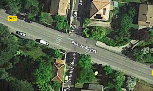 Sécurité des piétons sur la D907 au niveau de l'avenue de la république