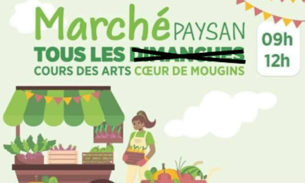 Contre le marché le dimanche au coeur de Mougins