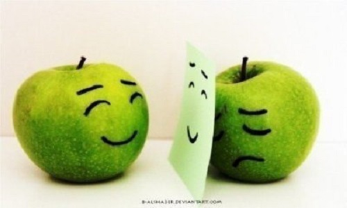 Um sorriso.