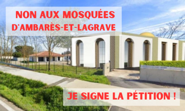 Non aux projets de Mosqu&eacute;es &agrave; Ambar&egrave;s et Lagrave