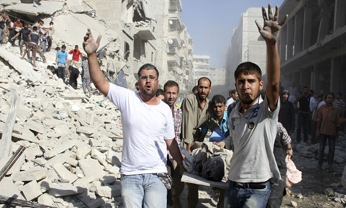 Stop ! Arrêt immédiat au soutien du terrorisme en France et à l'international, arrêt immédiat des frappes militaires sur les civils en Syrie et en Irak.