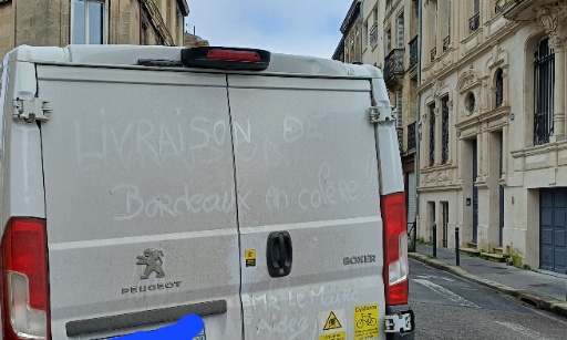Livreurs messagerie de Bordeaux en colère