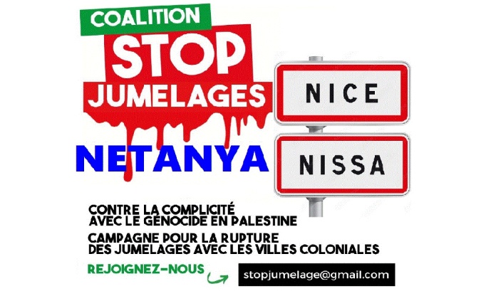 Nice-Netanya : stop au jumelage de la honte !