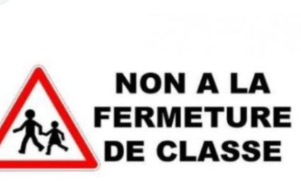 NON à la fermeture d'une classe dans notre école et NON à la suppression du poste d'Arielle Boueix