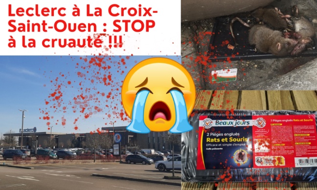 Je demande à Leclerc La Croix-Saint-Ouen de ne plus vendre des pièges à colle
