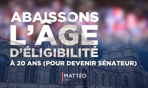 Pétition pour un Sénat plus jeune : abaisser l’âge d’éligibilité à 20 ans !