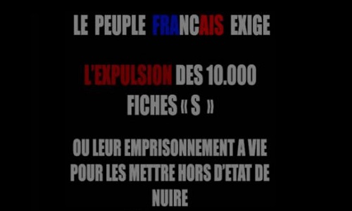 Expulsion de notre pays de tous les fichés S