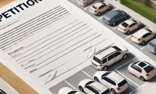 Non à l’interdiction de se garer dans la rue de l’école Sainte-Marie à Ans et aux amendes infligées aux parents.