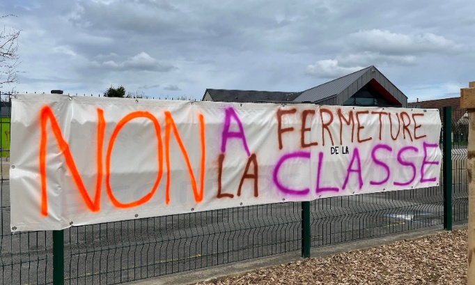 Non à la fermeture d’une classe de l’école André Grassin