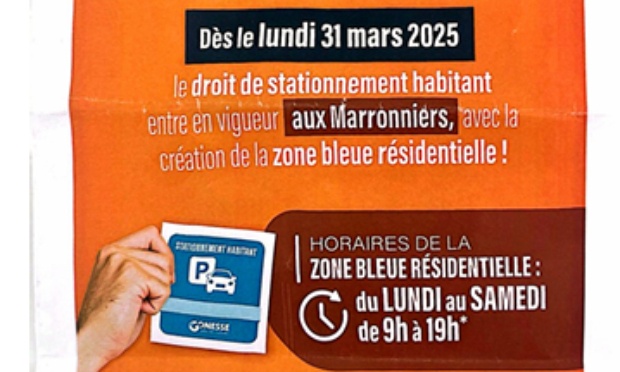 Gonesse - Stop au stationnement en zone bleu dans un quartier résidentiel