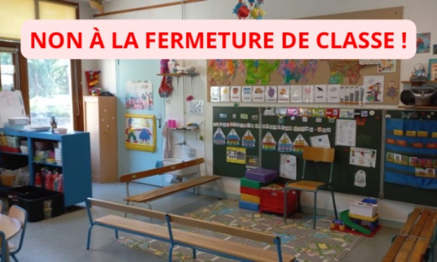 Non à la fermeture de classe à l’école Paul Bert !