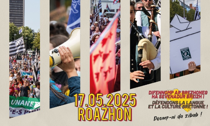 Défendons la langue et la culture bretonne / Difennomp ar brezhoneg ha sevenadur Breizh ! 17/05/2025 — ROAZHON / RENNES