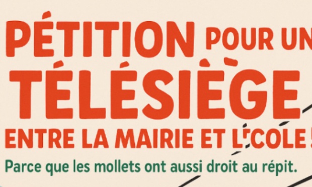 Pour l'installation d’un télésiège entre la mairie et l’école d’Avrechy