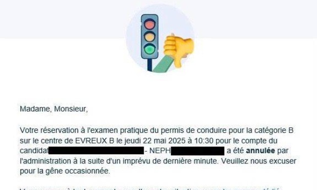 J'ai besoin de mon permis de conduire (pénurie de places d'examen dans le département 27)