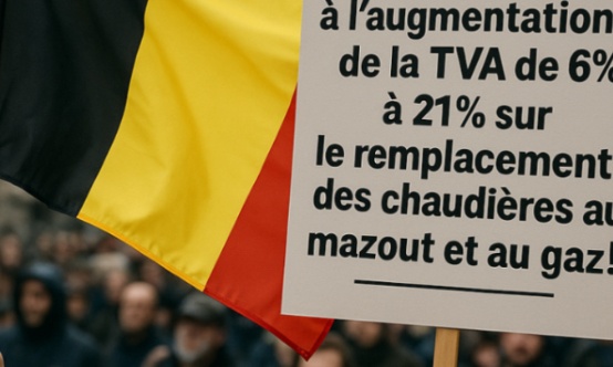 NON à l’augmentation de la TVA de 6% à 21% sur le remplacement des chaudières au mazout et au gaz !