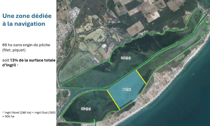 Dédier exclusivement à la navigation le spot d’Ingril (windsurf, kitesurf, wingfoil)