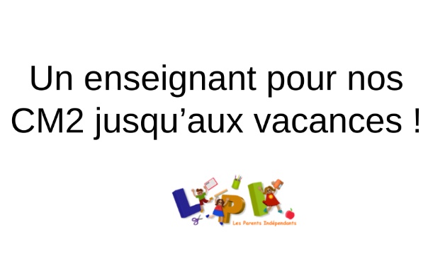 Un enseignant en CM2 pour finir l'année scolaire !