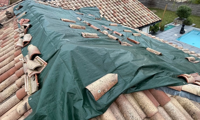 Orage de grêle violent à Orthevielle