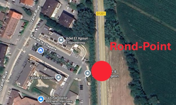 NON au rond-point : rue de la Chapelle / RD1201 (Le Chable)